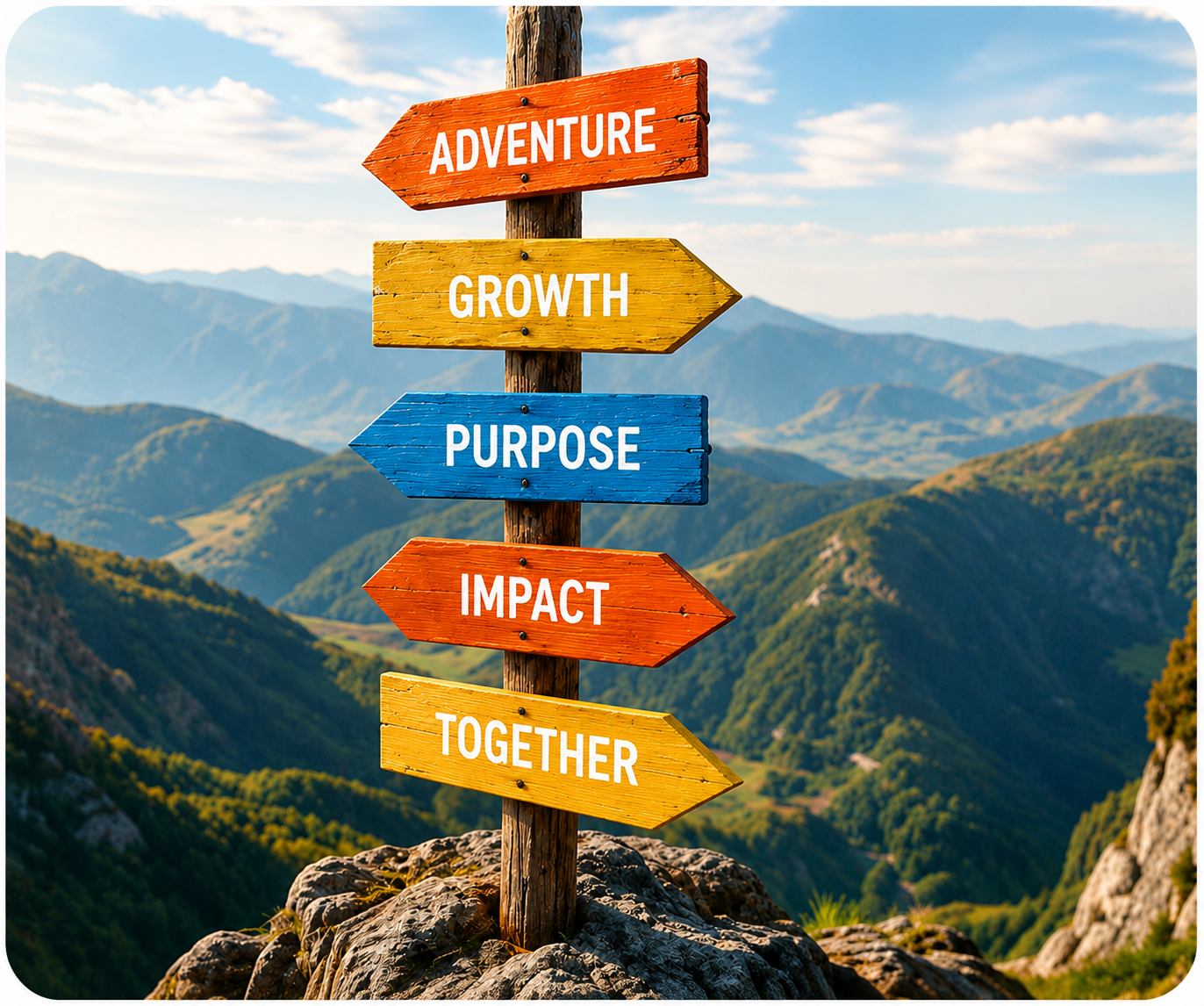 Adventure signpost